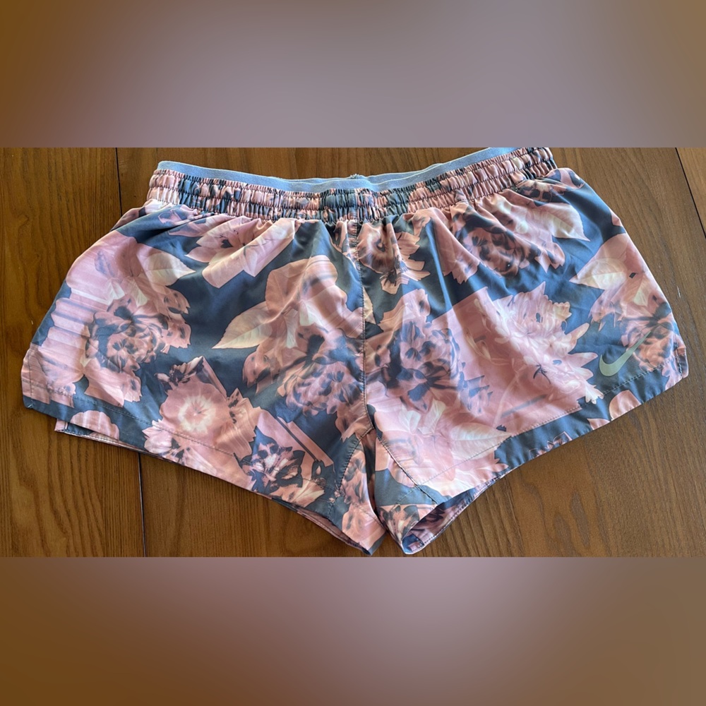 Nike Running Shorts with Pink and Black Design